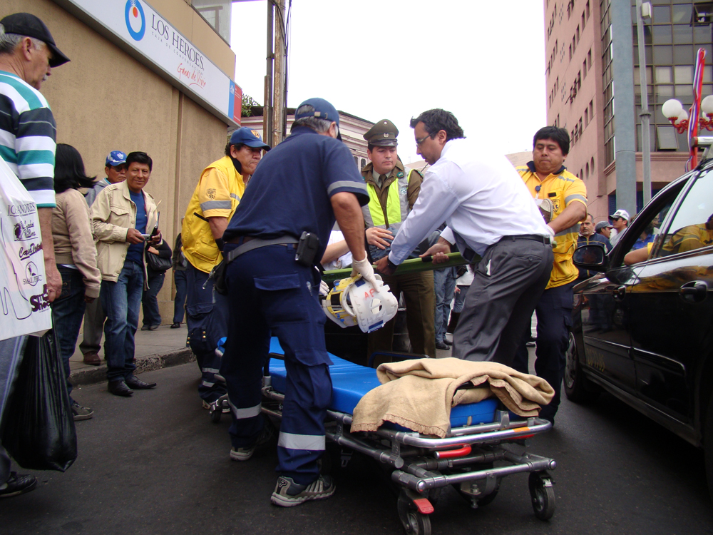 Simulación de accidente incluyó servicio de ambulancia