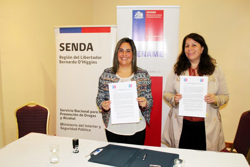 SENDA Y SENAME firman protocolo para trabajo integrado entre ambas instituciones.