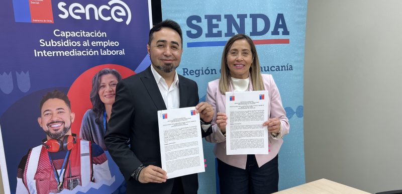 SENDA Araucanía y SENCE firman convenio de colaboración